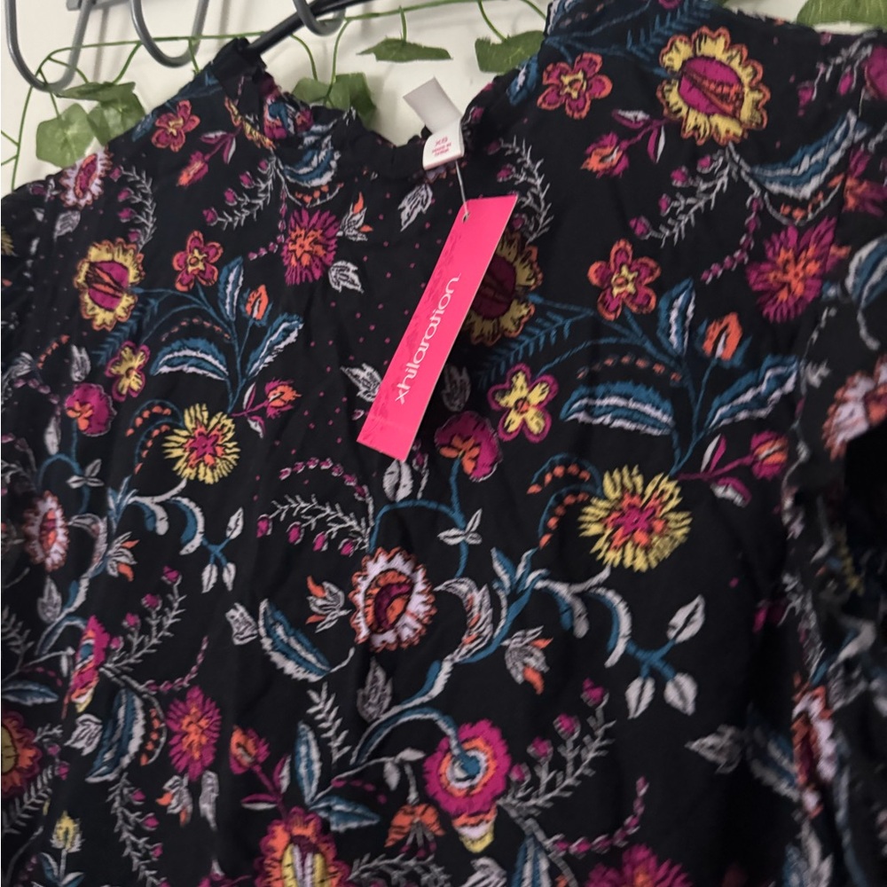 Xhilaration Multicolor Floral Blouse NWT - Picture 7 of 13